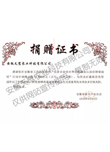 扶貧捐贈(zèng)證書(shū)